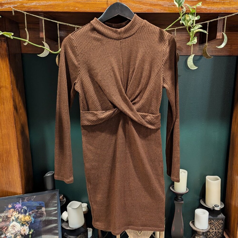 Burnt Orange Sweater Dress